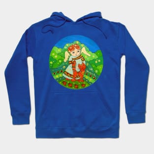 Angel with cat christmas decor Hoodie